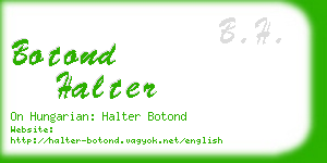 botond halter business card